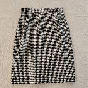 Express Wool Blend Hounds Tooth Pencil Skirt